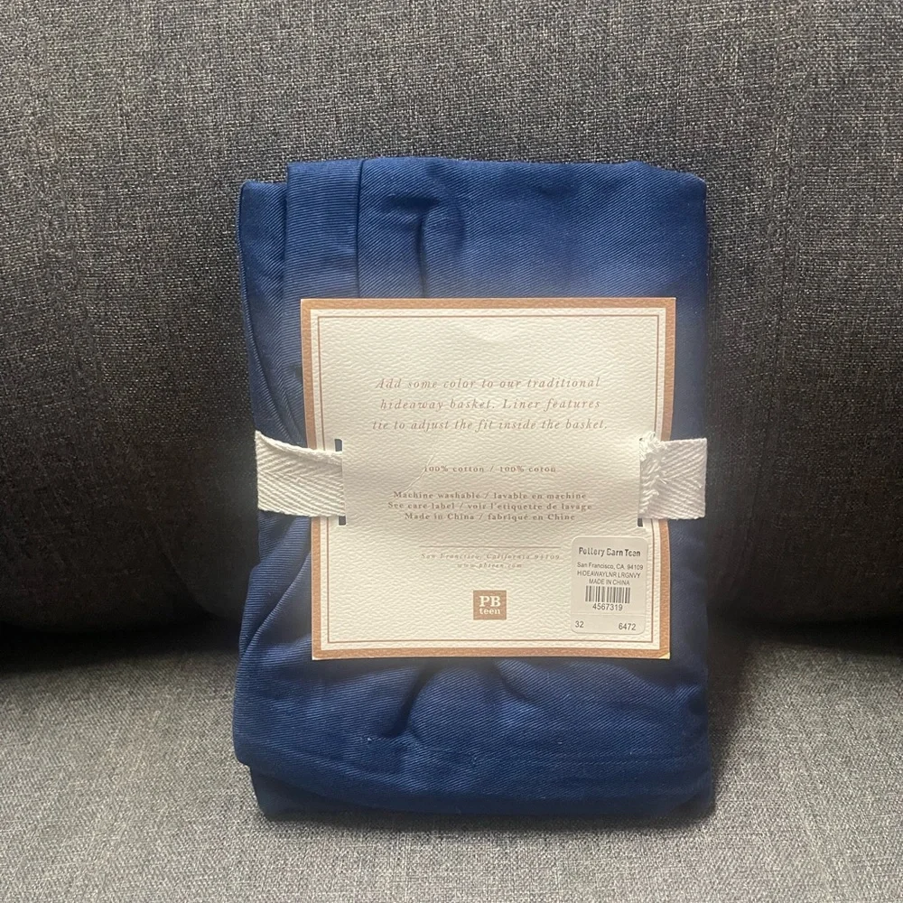 Pottery Barn Teen Navy Basket Liner